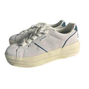Hey Dude Karina DBL Duo Suede Egret Platform Sneakers- Womens 9 - New